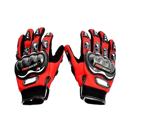 Apex Motoway Full Racing Motorcycle Gloves (Red, Large)
