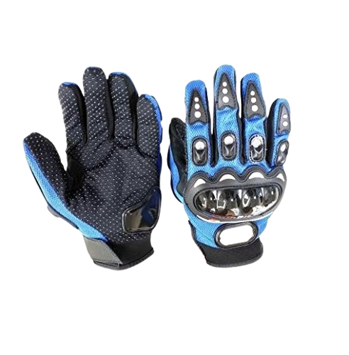 Motoway Storm Elite Full Racing Biking Driving Motorcycle Gloves Blue L