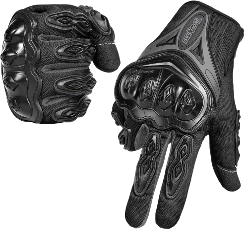 Striker Leather Bike / Motorcycle Cycling Riding Gloves (Black, XXl)